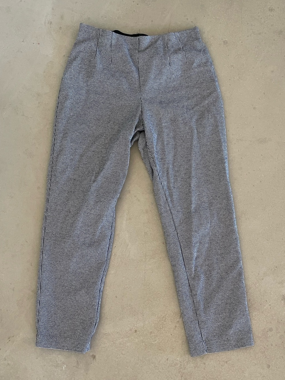 H&M Slim Straight Micro Houndstooth Dress Pants - Black & White